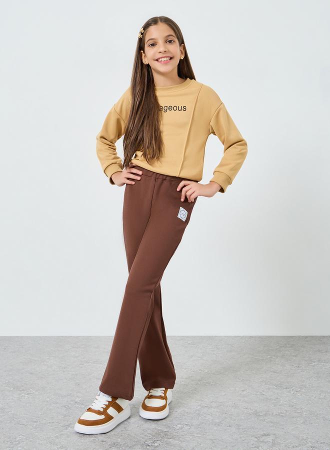 Styli Teens Badge Detail Elastic Waist Leggings - Image 2