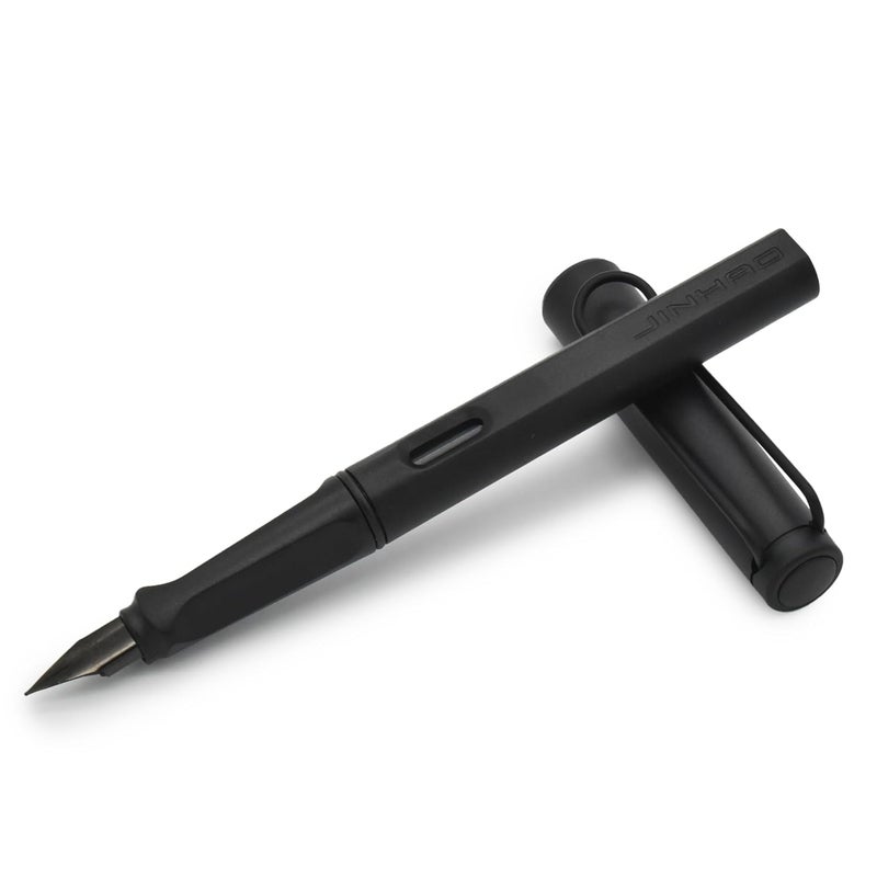 BUZZ COOL Black Fountain Ink Pen With Refill Converter Pump | Elegant Plastic Body Fountain Pen with Fine Nib(0.5mm) | Zero Ink Leakage Smooth Writing Ink Pen - Image 1