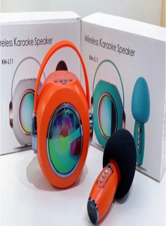 Karaoke Portable Wireless Bluetooth Microphone With Speaker Multicolor  - Image 1