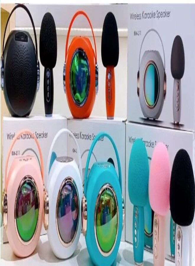 Karaoke Portable Wireless Bluetooth Microphone With Speaker Multicolor  - Image 3