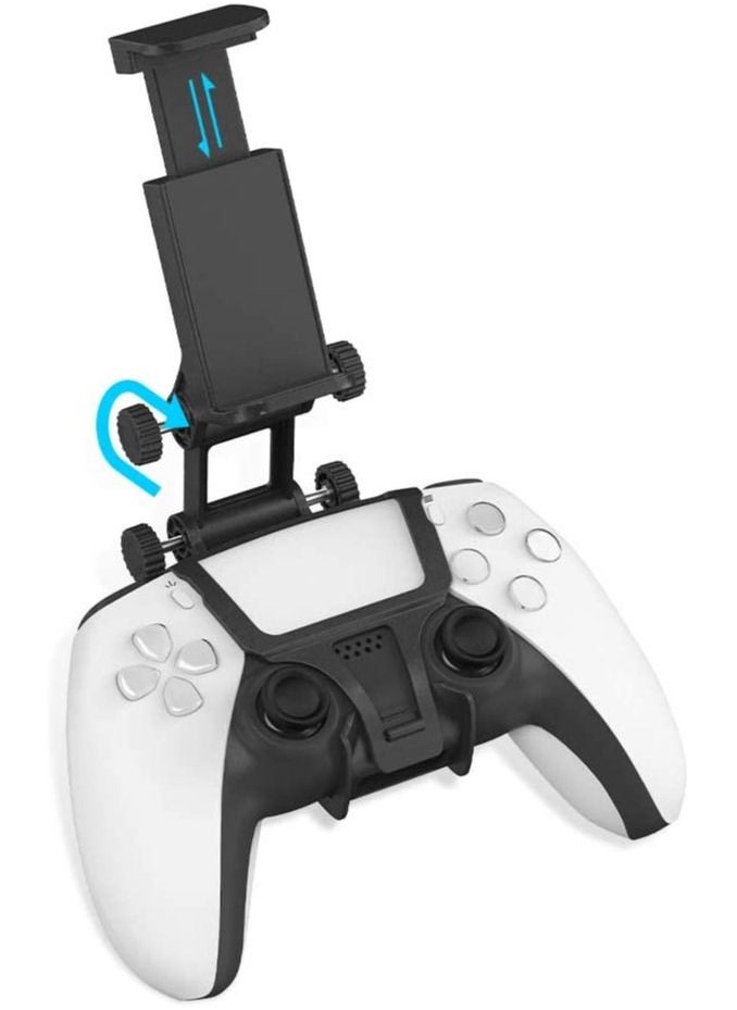 KASTWAVE - Clip Mount for PS5 DualSense Wireless Controller, Adjustable Mobile Phone Clamp Handle Bracket Gaming Holder Mount Stand for Playstation 5 Controller DualSense,Black - Image 1