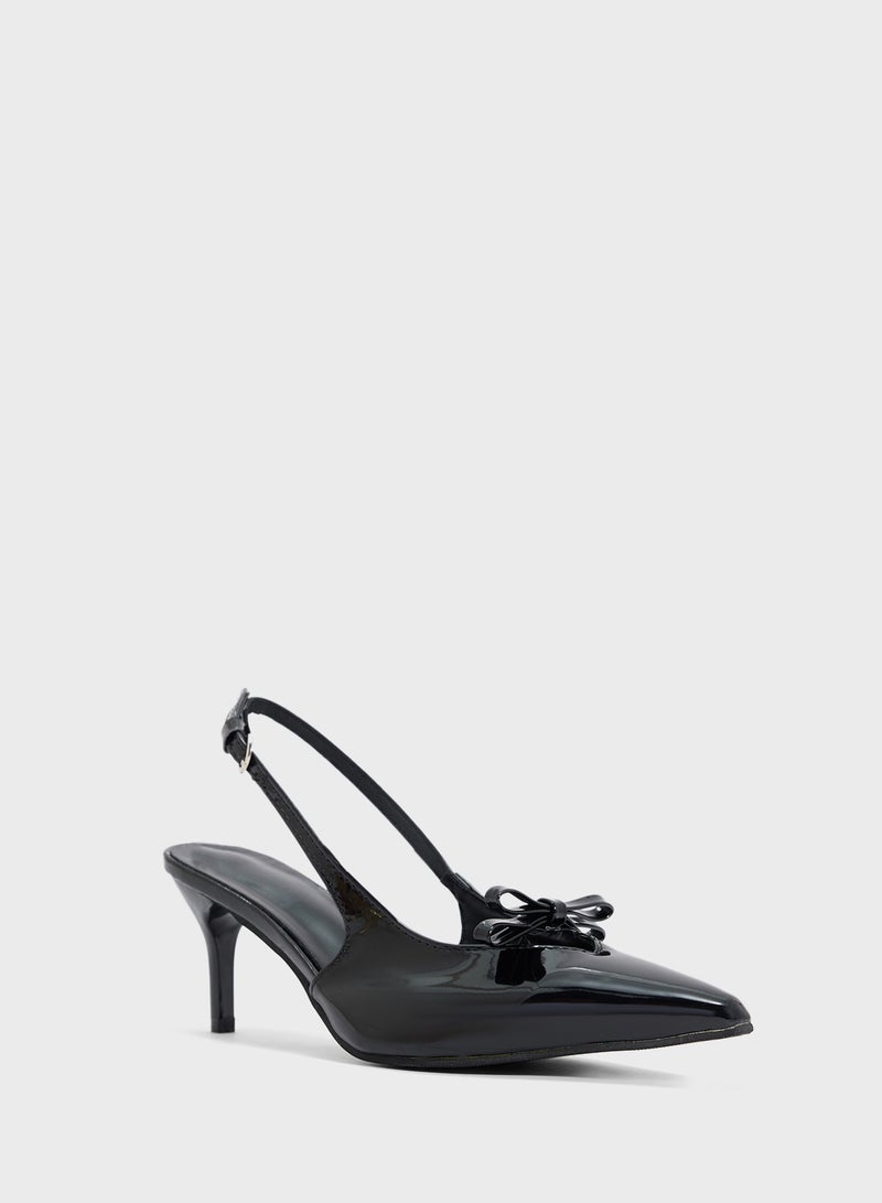 ELLA Low Heel Pump With Bow  - Image 2