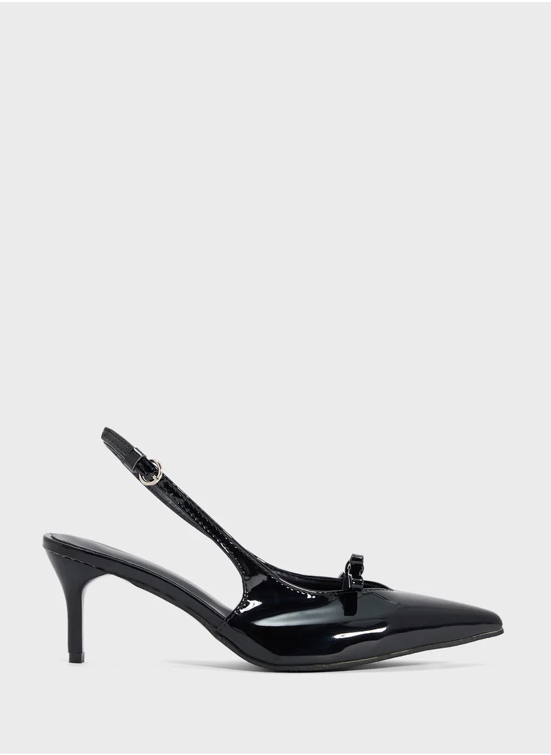 ELLA Low Heel Pump With Bow