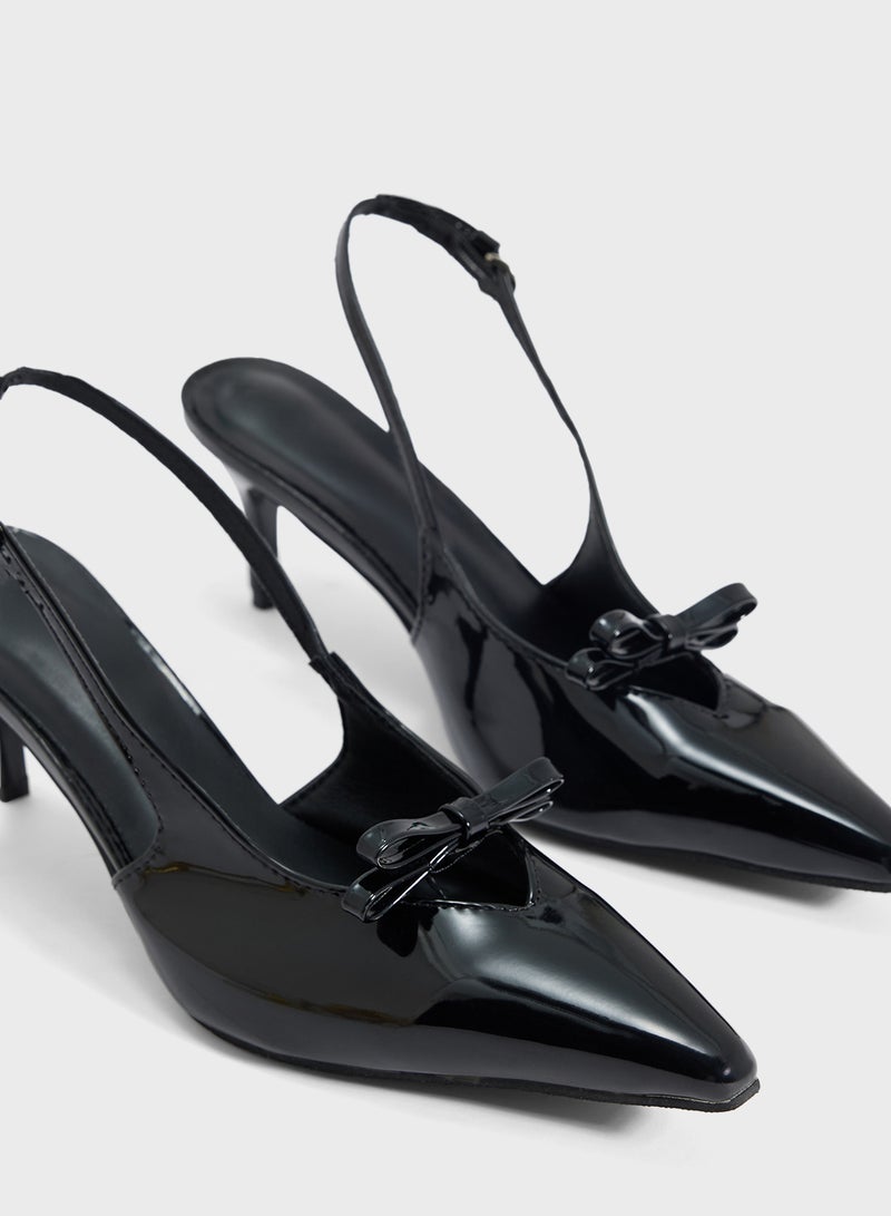 ELLA Low Heel Pump With Bow  - Image 4