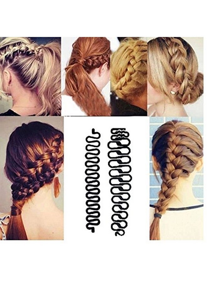 Out Of Box Combo of 7 Hair Accessories 1 Round Donuts 3 Magic Donut volumizer 2 Design French Tool With Zigzag Hair Band Bun(Black) - Image 3