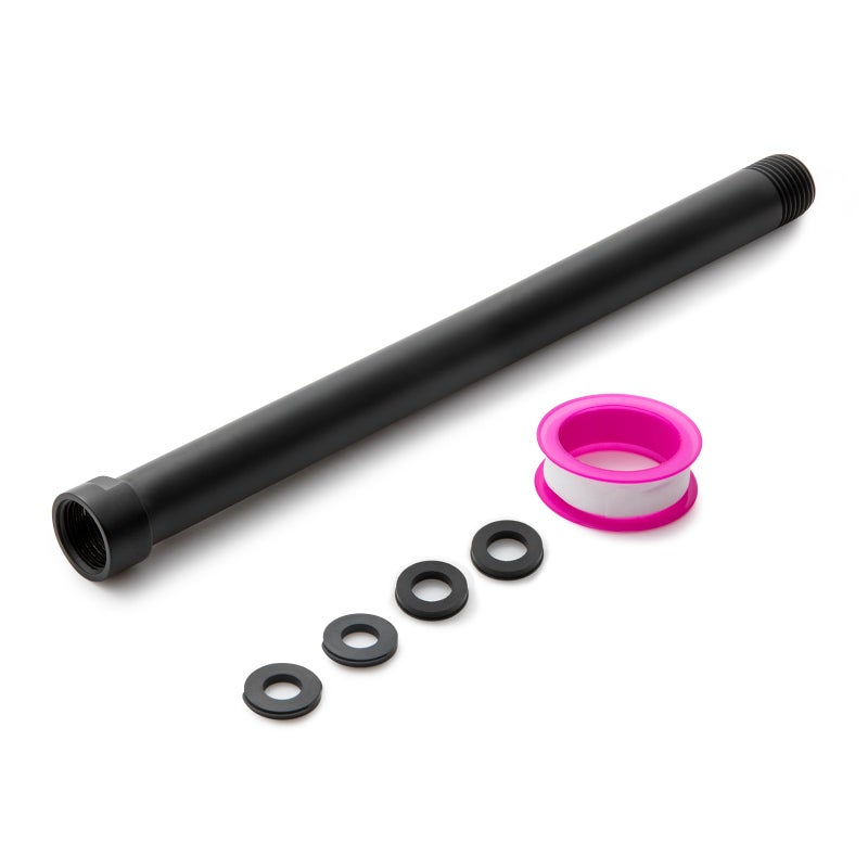OFFO Shower Head Extension Arm, 10 in Shower Arm Extension Shower Head Extender Made of 304 Stainless Steel Shower Pipe Extension, Matte Black - Image 5