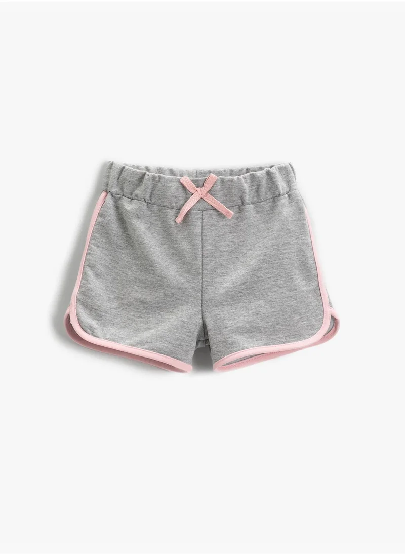 كوتون Bow Striped Shorts Cotton