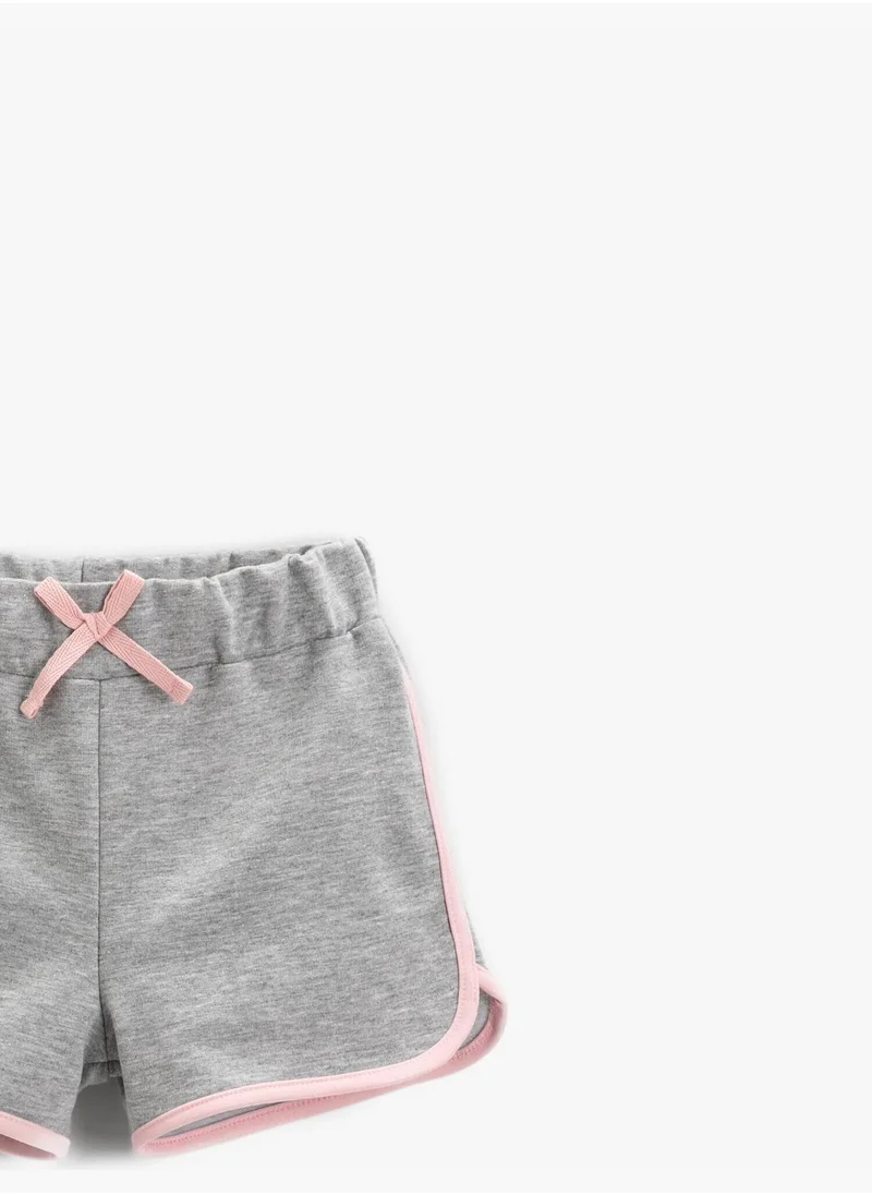 كوتون Bow Striped Shorts Cotton