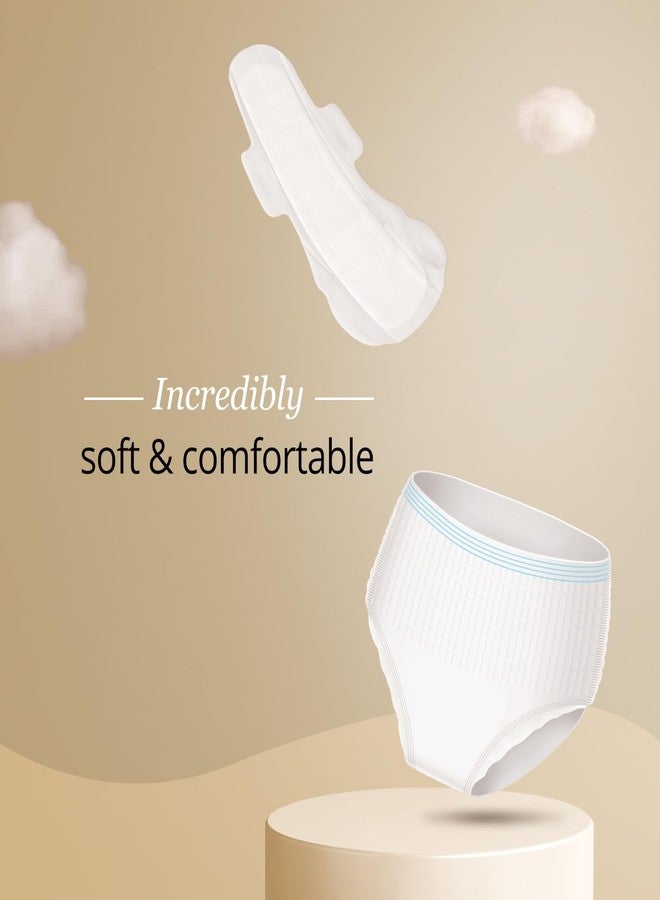Carmesi Day and Night Period Care Combo | 10 XL Sensitive Pads and 4 (XL-XXL) Disposable Period Panties | No Period Rashes | All-Night Leak-Proof Protection for Super-Heavy Flow - Image 4