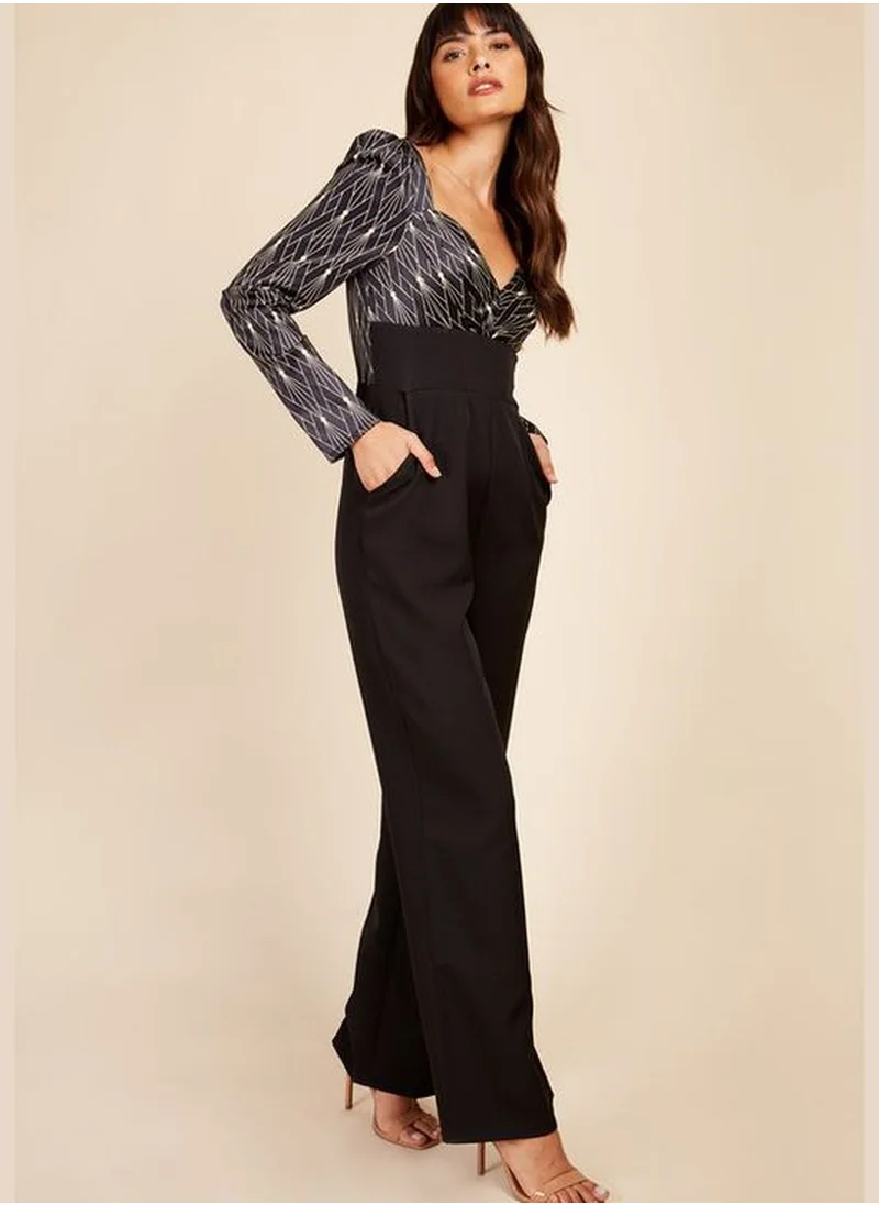 ليتل مسترس Little Mistress Black Deco Jumpsuit