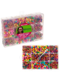 Expressions Expressions Hair Bead Kit In Rectangular Container  Great Value Hair Beading Accessories Pack Including Natural Hair Threading Tool 250 Colorful Beads and 550 LatexFree Hair Elastics 