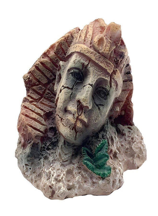 GNB PET Terrarium & Fish Tank Decoration, Resin Egyptian Pharaoh Aquarium Ornament for Reptiles and Fish - Small (2.36 x 1.97 x 1.97 Inches) - Image 1