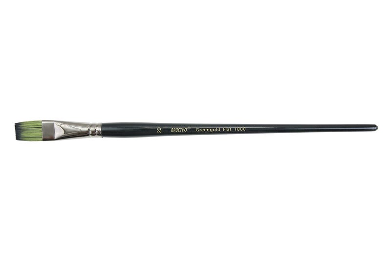 Brustro Artists Greengold Acrylic Brush Flat Series 1800 - Size - 20 | Ideal for Oil, Acrylic Painting on Paper, Canvas, Fine Art Students and Professional. - Image 4