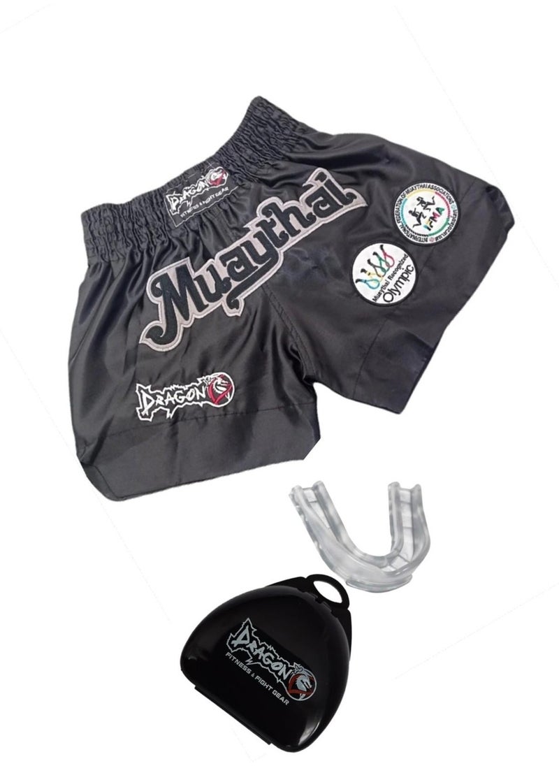 Dragondo Muay Thai Federation Approved Embroidered Match Shorts and Transparent Mouthguard Set of 2 - pzsku/Z9C24675BDDC26DD51DFAZ/45/_/1730550405/ef33c4c9-532f-4f4b-b4c2-a3600fd92f5f