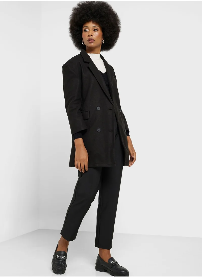 ELLA Double Breasted Longline Blazer