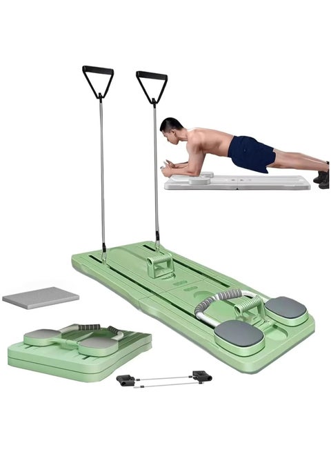 Full Body Workout Equipment for Home Gym | Push Up Board | Multi-Function Home Workout Equipment | Foldable Pushup Bar System | Strength Training Chest Muscle Exercise | Fitness Pushup Stand with Resistance Bands | Burn Fat & Build Muscle