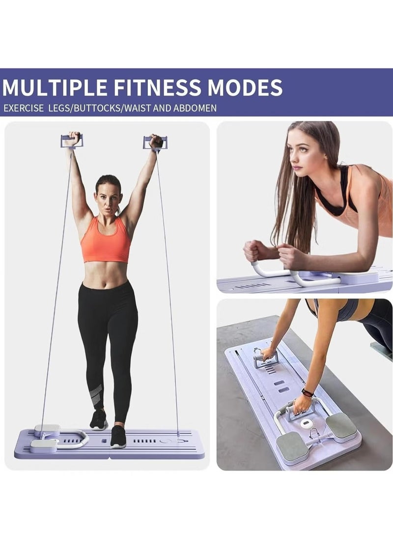 Generic - Full Body Workout Equipment for Home Gym | Push Up Board | Multi-Function Home Workout Equipment | Foldable Pushup Bar System | Strength Training Chest Muscle Exercise | Fitness Pushup Stand with Resistance Bands | Burn Fat & Build Muscle - Image 1