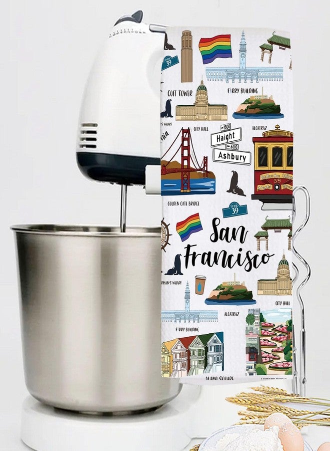 LEVLO San Francisco Kitchen Towel San Francisco Souvenirs Gifts San Francisco Tea Towel San Francisco Housewarming Gift (San Francisco Towel) - Image 4