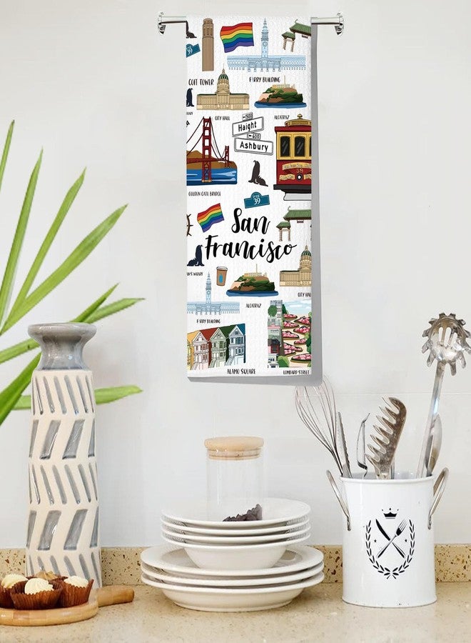 LEVLO San Francisco Kitchen Towel San Francisco Souvenirs Gifts San Francisco Tea Towel San Francisco Housewarming Gift (San Francisco Towel) - Image 5