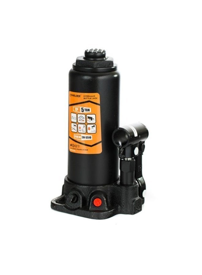 Shielder Hydraulic Bottle Jack Shielder SH-5510 5 Ton Heavy Duty Car Lifting Jack with Steel Extension Screw for Garage Auto Repair and Vehicle Maintenance - Image 1