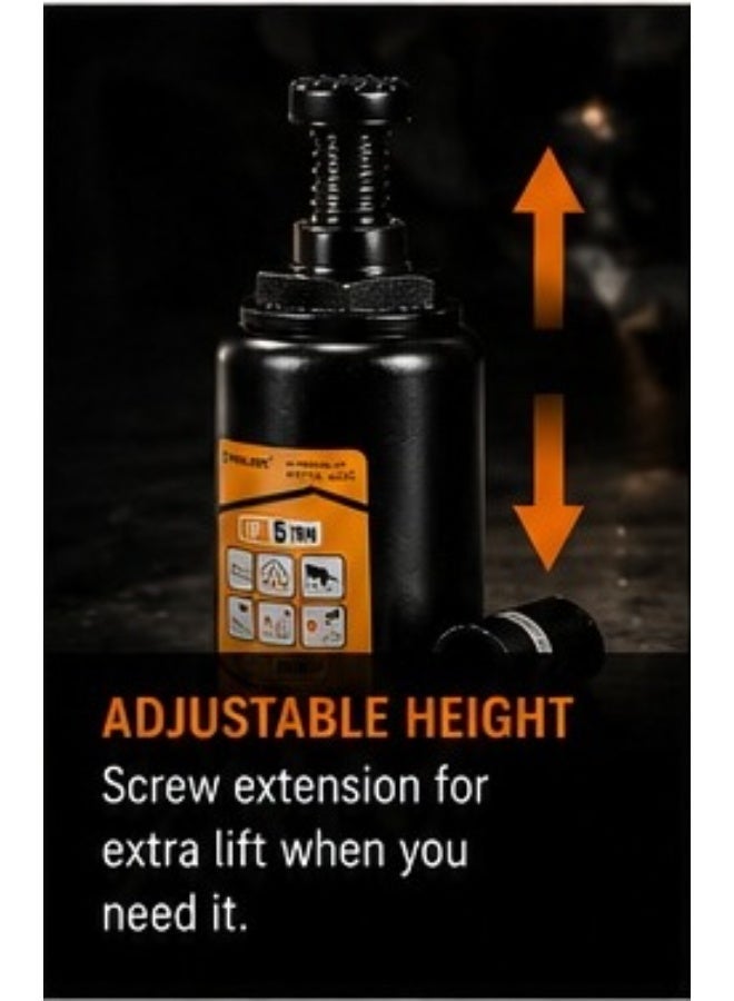 Shielder Hydraulic Bottle Jack Shielder SH-5510 5 Ton Heavy Duty Car Lifting Jack with Steel Extension Screw for Garage Auto Repair and Vehicle Maintenance - Image 5