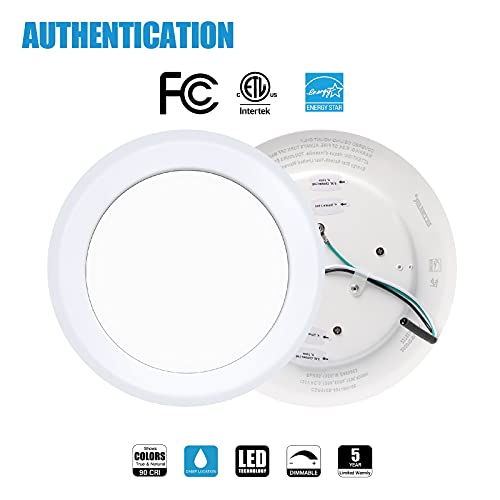 ECOELER 6” Dimmable LED Flush Mount Disc Lights, 16.5W, 1000Lm, 5000K Day Light, Surface Mount Ceiling Light Installs with Junction Box or Recessed Can, Energy Star & ETL-Listed, 24 Pack - Image 2
