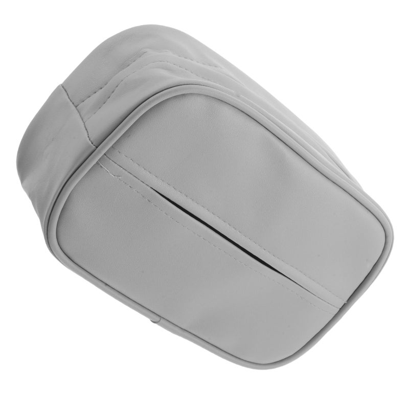 Grey Car Tissue Holder Rectangle with Quick Release for Center Console and Cup Holders - Image 4