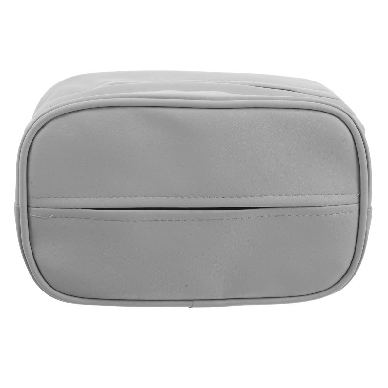Grey Car Tissue Holder Rectangle with Quick Release for Center Console and Cup Holders - Image 1