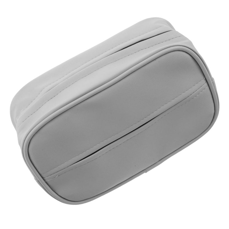 Grey Car Tissue Holder Rectangle with Quick Release for Center Console and Cup Holders - Image 5