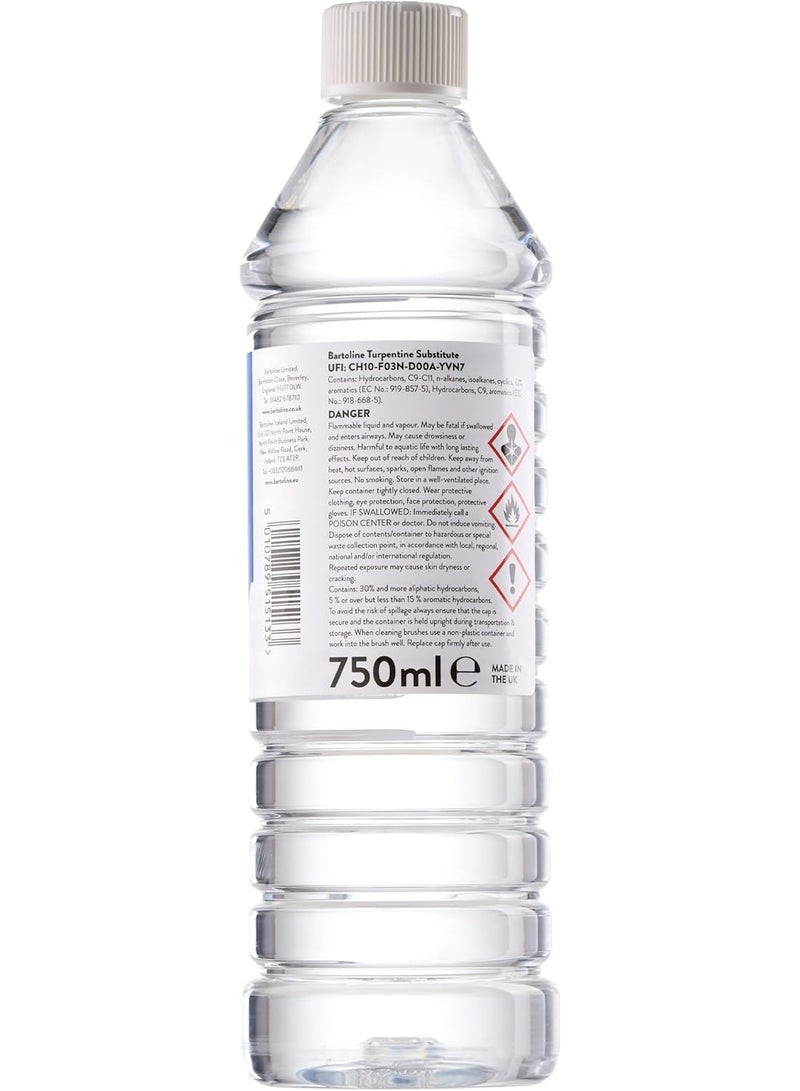 Bartoline Turpentine Substitute 750ml Bottle - It Is The Ideal Choice For Thinning Oil-Based Paints And Varnishes While Enhancing Their Application And Finish. Unlike Synthetic Alternatives - Image 2