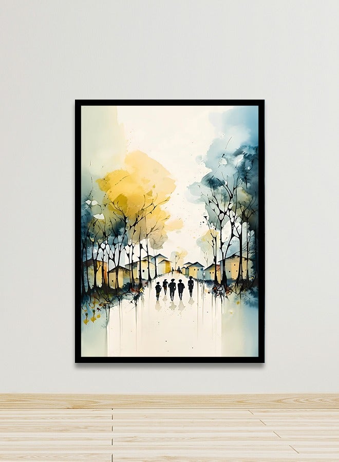 4gdran Canvas Wall Art For Wall Decoration Abstract Design With A Hollow Frame Size 120x80cm One Piece  - Image 2