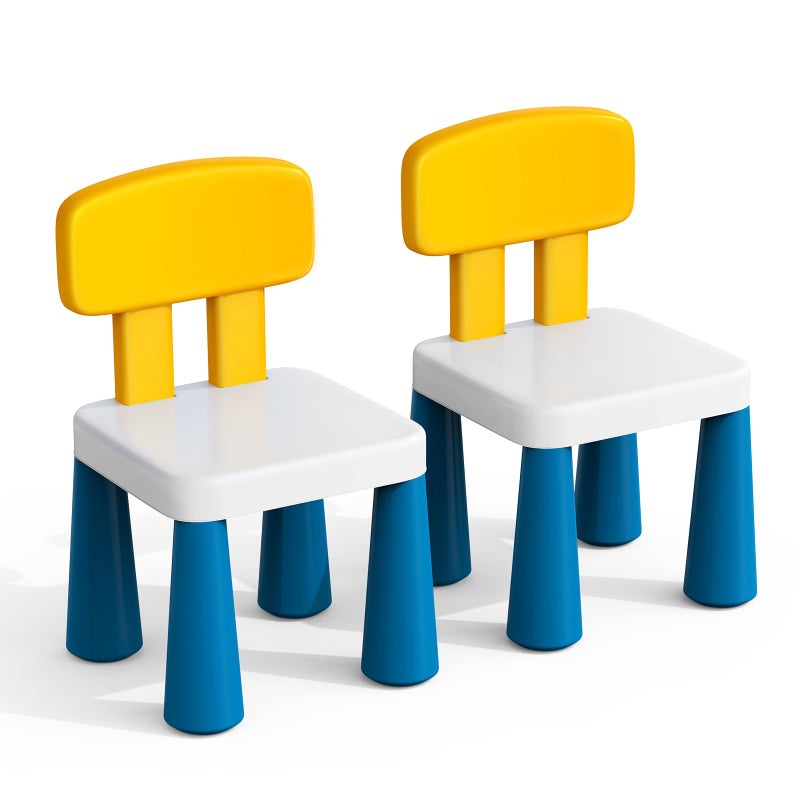 OCATO Plastic Toddler Chairs: 2 Pcs Kids Chairs for Table Step Stool Lightweight Indoor or Outdoor School Camping Playroom Nursery Beach Activity Small Chair for Kids Boys Girls Birthday Gifts Age 3 - Image 1