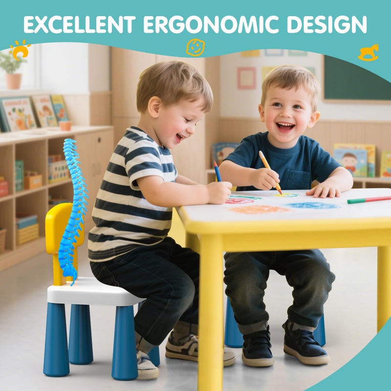 OCATO Plastic Toddler Chairs: 2 Pcs Kids Chairs for Table Step Stool Lightweight Indoor or Outdoor School Camping Playroom Nursery Beach Activity Small Chair for Kids Boys Girls Birthday Gifts Age 3 - Image 4