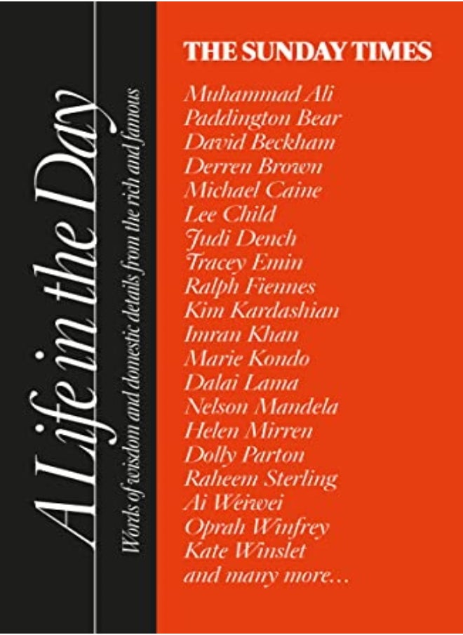 The Sunday Times A Life In The Day Words Of Wisdom And Domestic Details From The Rich And Famous by Richard Woods Hardcover 
