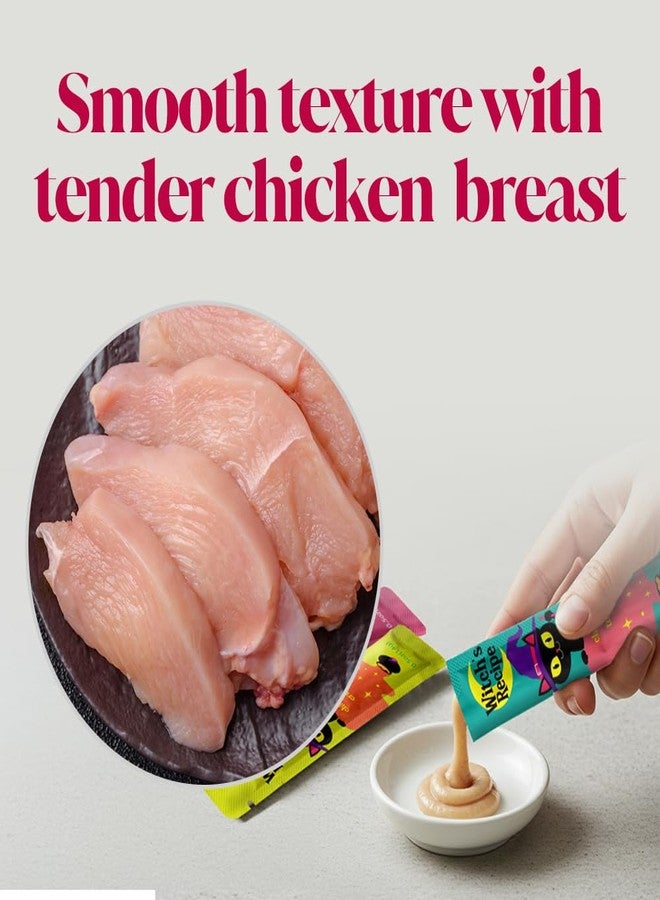 Witch's Recipe Lickable Cat Treats, Creamy Squeezable Puree, Grain-Free, 100 Tubes, Chicken Tuna Salmon goatmilk Capelin Flavors 0.5oz Each Tube - Image 5