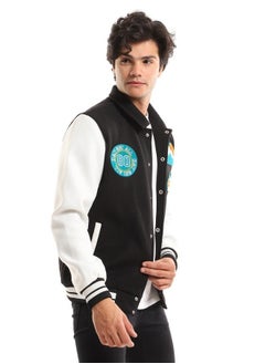 WHITE RABBIT Patched Bi-tone Press Buttoned Jacket Black  - Image 3
