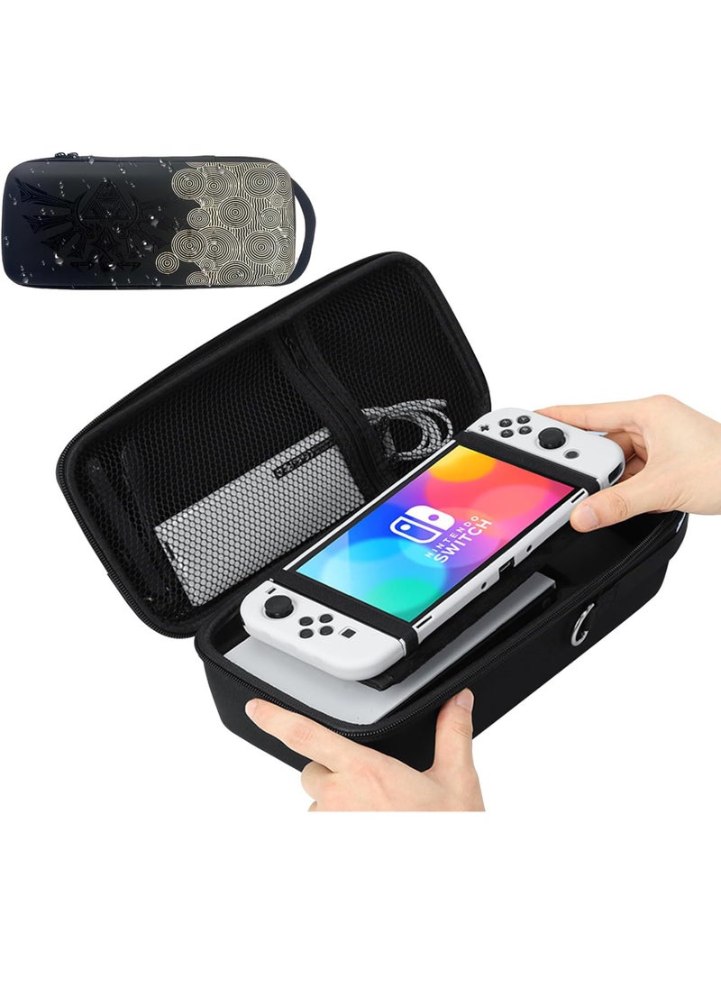 Uwals Switch OLED Large Carrying Storage Bag for Nintendo Switch/Switch OLED,Portable Travel All Protective Hard Shell Case for Nintendo Switch Console & Accessories  - Image 1