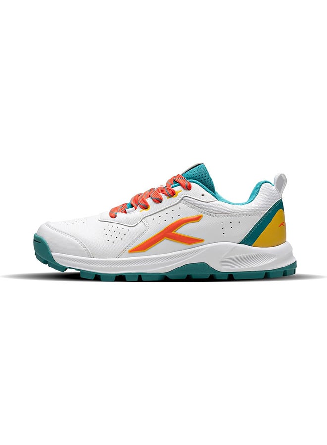 HUNDRED Hyperdrive-Cricket Shoes-White/ Lt Green/Orange -(Hkfs-4M024-2-8)  - Image 1