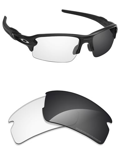 Alphax Adapt Grey Photochromic Nonpolarized Replacement Lenses for Oakley Flak 20 XL OO9188 59mm Sunglasses - Image 1