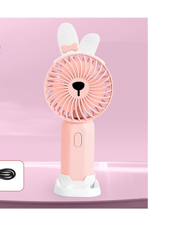 Raxoom Handheld Fan, Portable Mini Fan Rechargeable with 4 Speeds, Hand Held   & Adjustable Angle for Office Home Outdoor Traveling (Pink) - Image 3