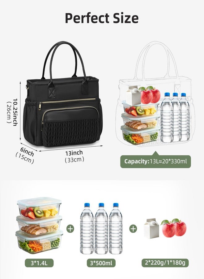 HSHRISH Lunch Box for Women Large Insulated Tote Lunch Bag - Image 2