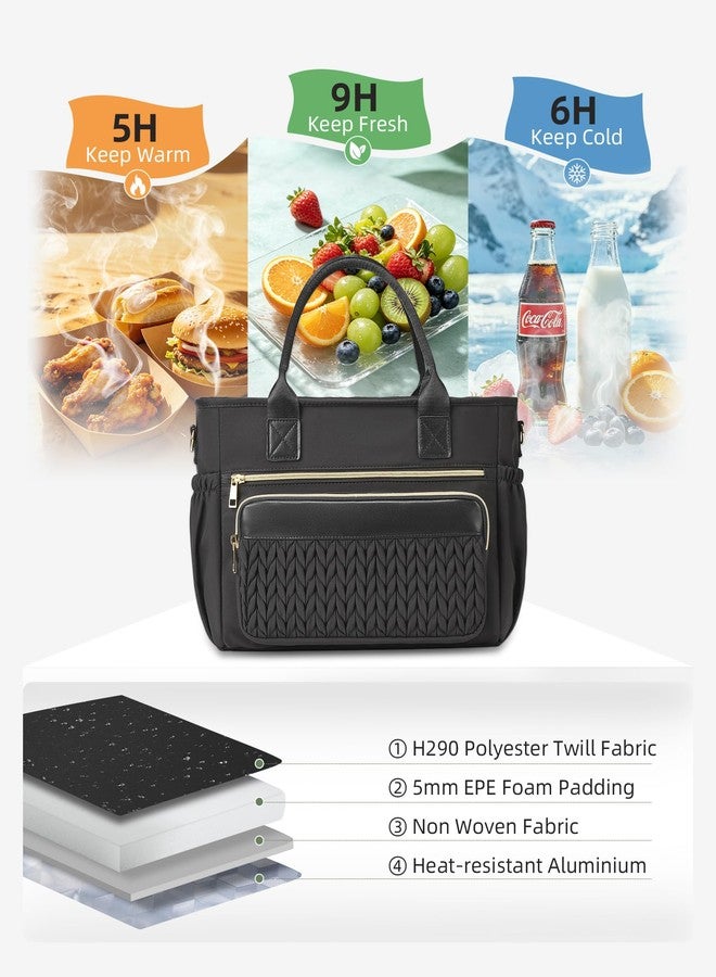 HSHRISH Lunch Box for Women Large Insulated Tote Lunch Bag - Image 3