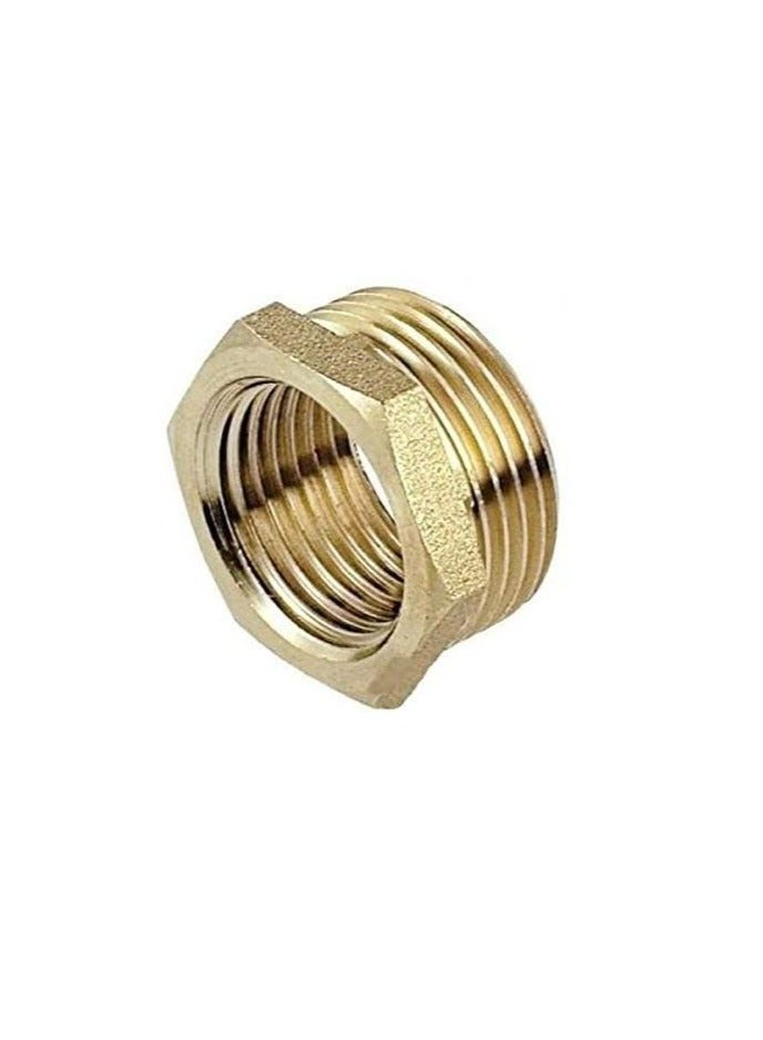 Brass Reducer Bush 1/2 X 3/8  - Image 1