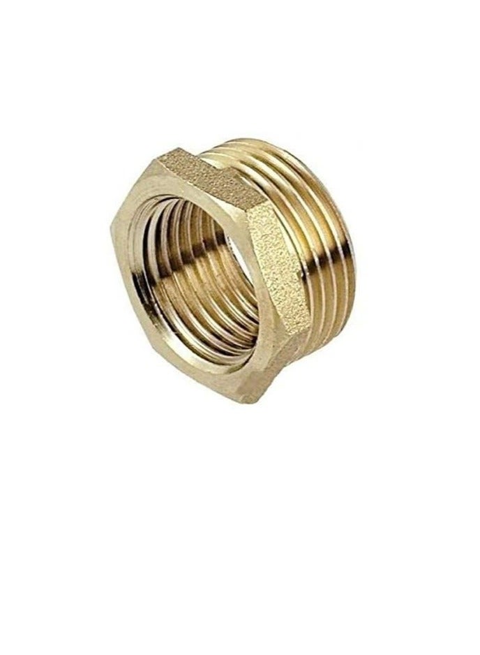 Brass Reducer Bush 1/2 X 3/8  - Image 2