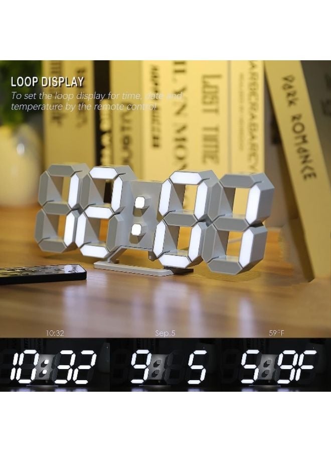 إيزي لايف 3D LED ساعة حائط رقمية سطح المكتب المنبه ضوء الليل للمنزل غرفة المعيشة مكتب - Image 3