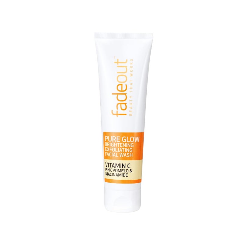 Fade Out Pure Glow Brightening Exfoliating Face Wash with Vitamin C Pink Pomelo and Niacinamide 100ml Cruelty Free Vegan Friendly - Image 1