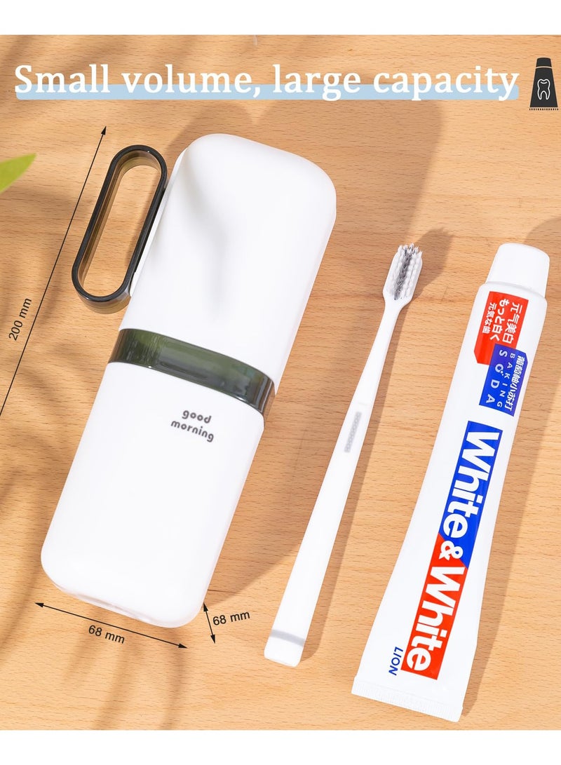 Excefore Travel Toothbrush Cup Case, 2 Pcs Multifunctional Toothbrush, CupToothbrush Holder with with Cover Travel Boothbrush Holder Portable Toothbrush Case and Carrier for Bathroom School Business Trip - Image 4