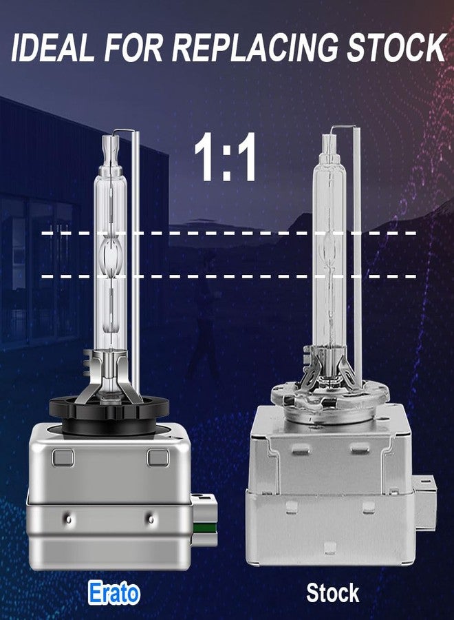 Erato D3S Xenon Fit for 2017-2021 Compass 2014-2021 Grand Cherokee Headlight Bulbs, 6000K 35W Diamond White, High Low Beam 12V Car Replacement Bulbs- Pack of 2 - Image 3