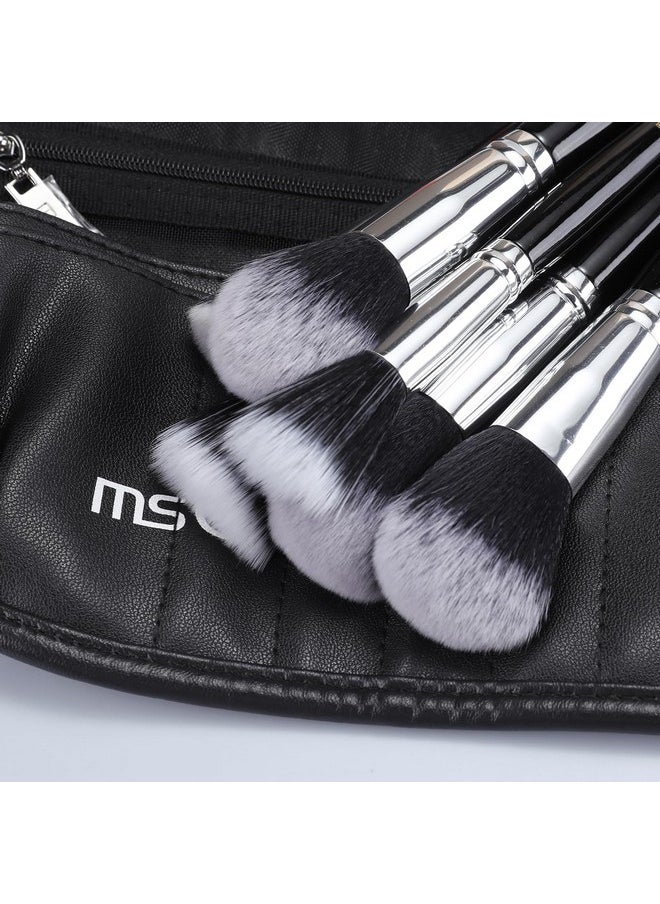 MSQ Make Up Brushes Set 29Pcs Msq Professional Cosmetics Brushes With Adjustable Belt Makeup Bag Foundation Powder Brush Eye Shadows Brushes Concealer Blending Brushes For Women/Girls/Artists/Holiday Gift  - Image 2