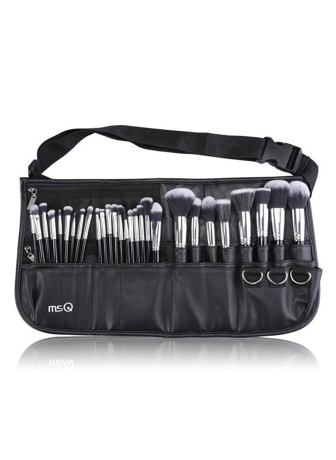MSQ Make Up Brushes Set 29Pcs Msq Professional Cosmetics Brushes With Adjustable Belt Makeup Bag Foundation Powder Brush Eye Shadows Brushes Concealer Blending Brushes For Women/Girls/Artists/Holiday Gift  - Image 1